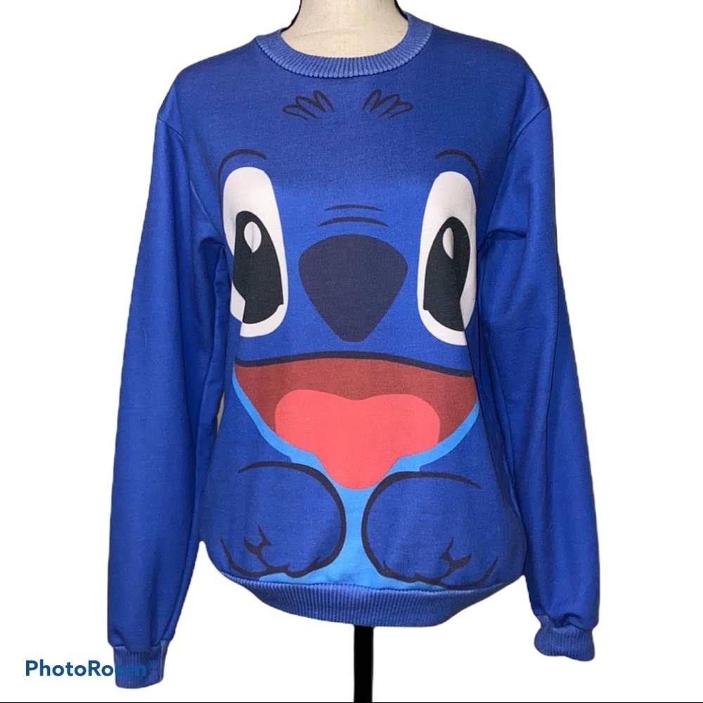 Fresh tops small Stitch sweater Pre-owned blue